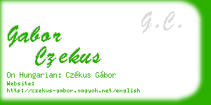 gabor czekus business card