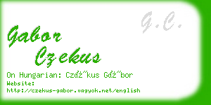 gabor czekus business card